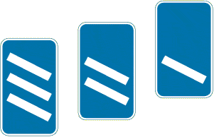 Blue & White vs Red & White Countdown Markers