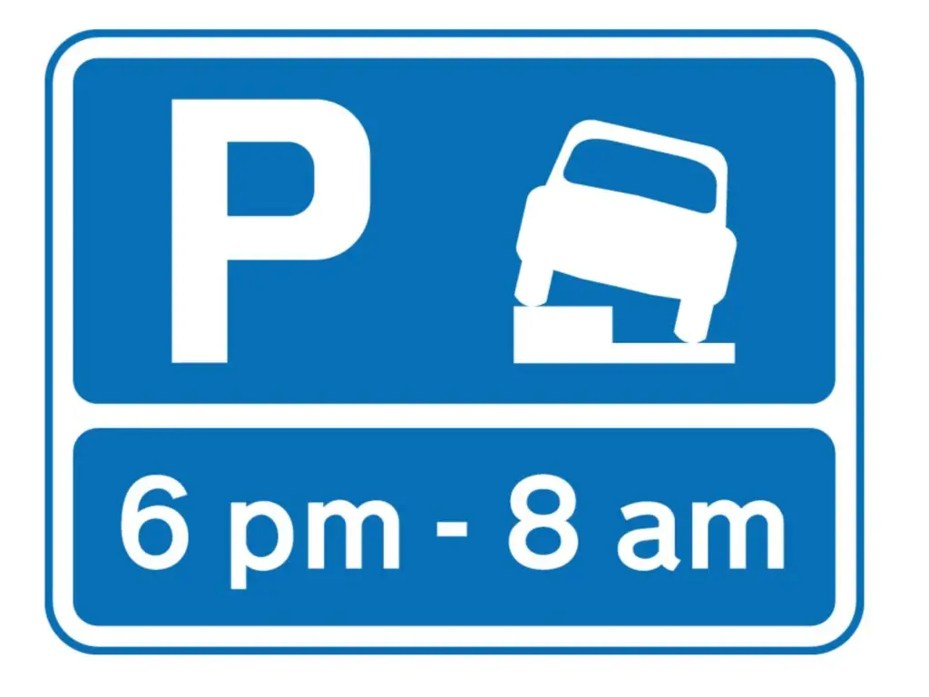 No Vehicles Except Bicycles Being Pushed vs Parking Partially on the Verge