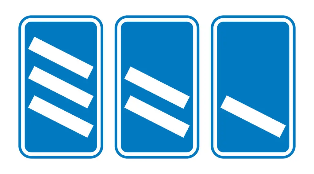 Blue & White vs Red & White Countdown Markers