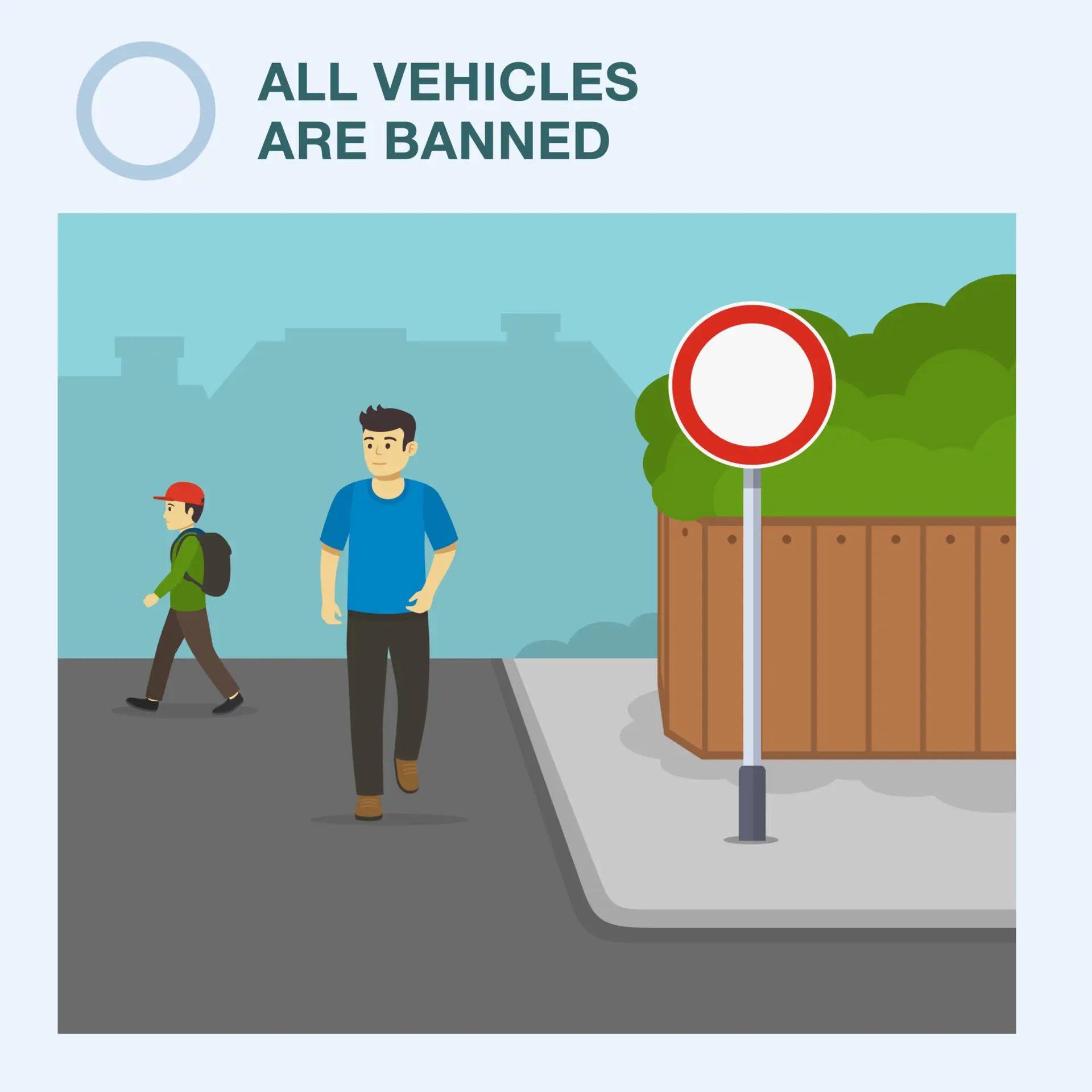 No Vehicles Except Bicycles Being Pushed vs Parking Partially on the Verge