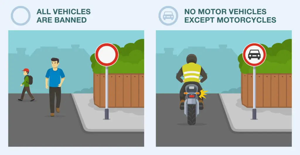 The UK road sign that is blank (white inside) with a red border is one of the most misunderstood signs on the road.
What it actually means
That sign is the “No vehicles” sign.