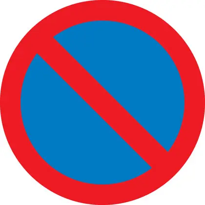 No Waiting Sign