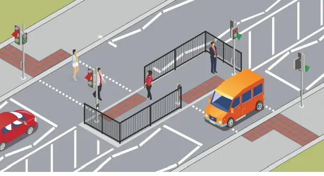 what is a staggered crossing