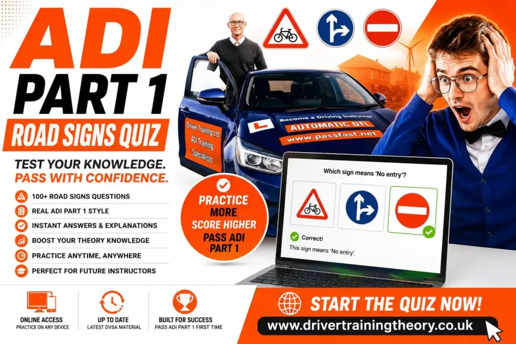 adi part 1 road signs quiz